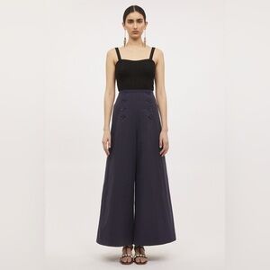 Ulla Johnson Polina Navy Wide leg pants- new without tag